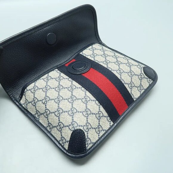 GUCCI Ophidia Navy Canvas Shoulder Bag 1026-123124 - Picture 9 of 12